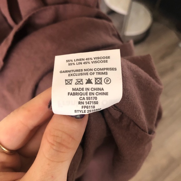 Frank And Oak Commuter Button Front Midi Dress in Brown - Picture 3 of 4